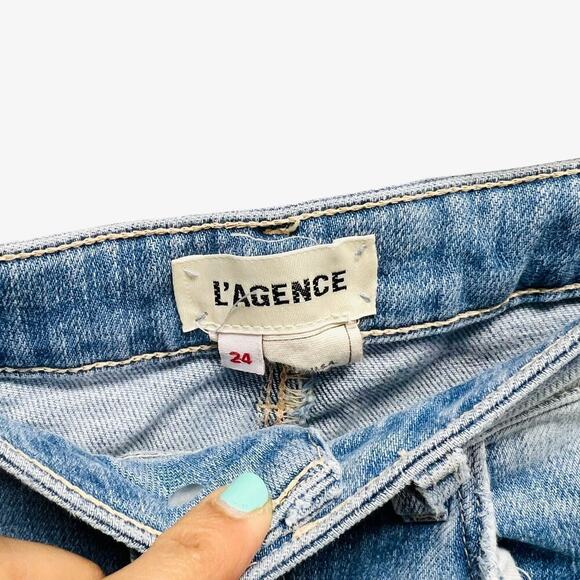 L'AGENCE Kendra H/R Crop Flare Jeans in‎ Indio Women’s Size 24 - Picture 6 of 11